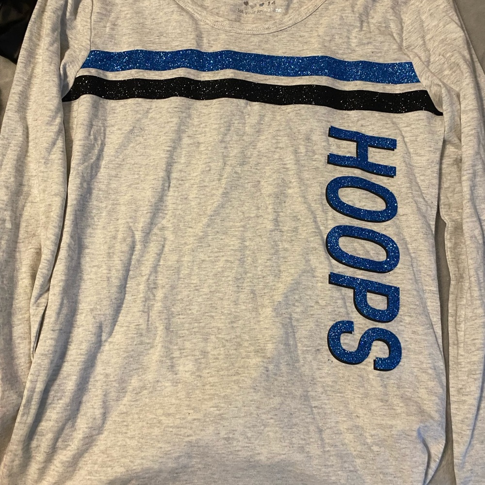 Long Sleeve Justice Basketball Hoops T-shirt for girls